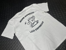 Load image into Gallery viewer, MORE ESPRESSO LESS DEPRESSO WHITE TEE