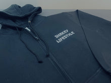 Load image into Gallery viewer, SHAKEY LIFESTYLE ASKING FOR HELP ZIP UP HOOD BLACK