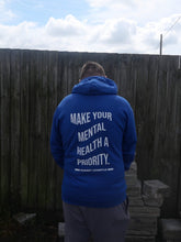 Load image into Gallery viewer, SHAKEY LIFESTYLE MENTAL HEALTH PRIORITY HOOD BLUE