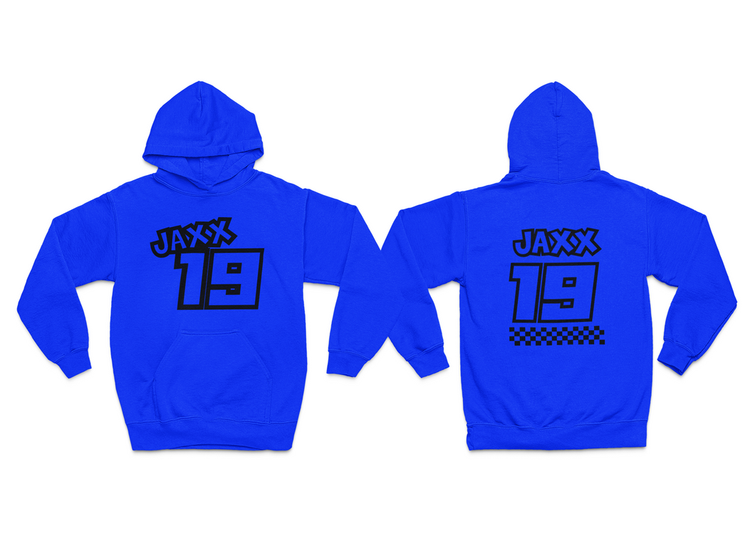 CUSTOM KIDS MOTOCROSS STYLE HOODY - LARGE FRONT LOGO
