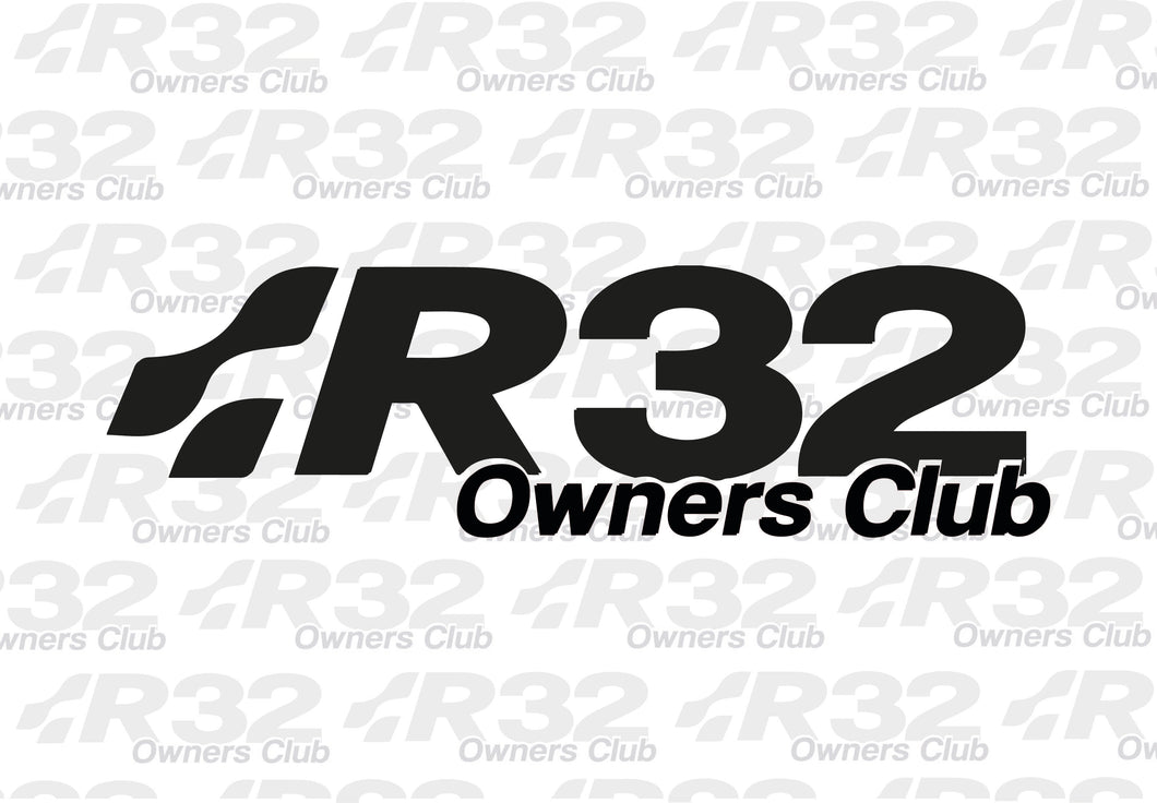 R32 OWNERS CLUB 200MM STICKER