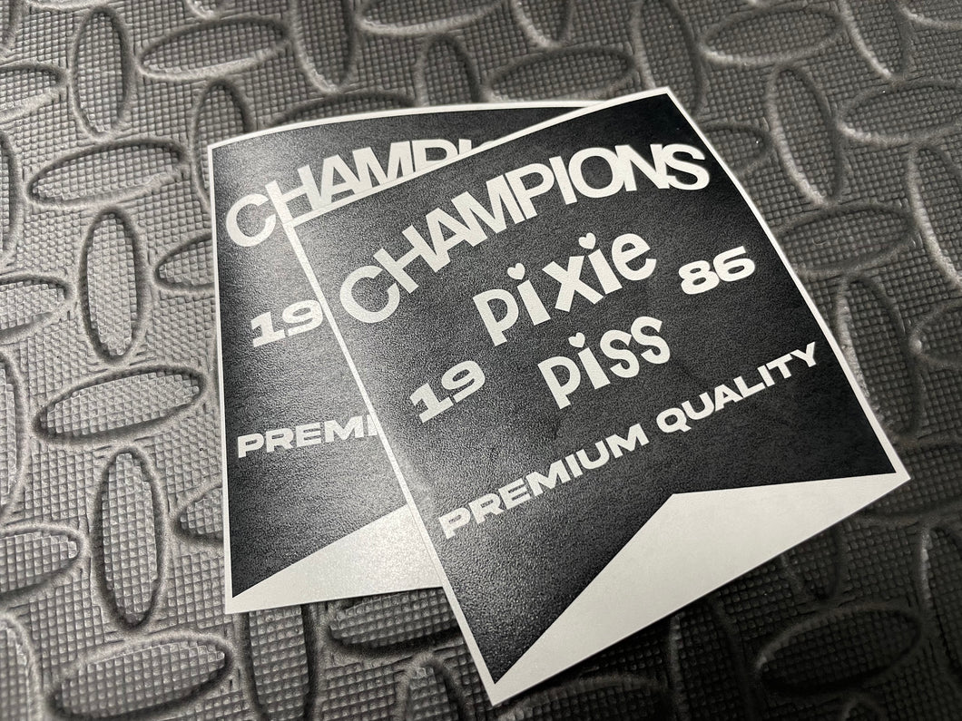 PIXIE P*SS BOTTLE LABEL VINYL STICKER