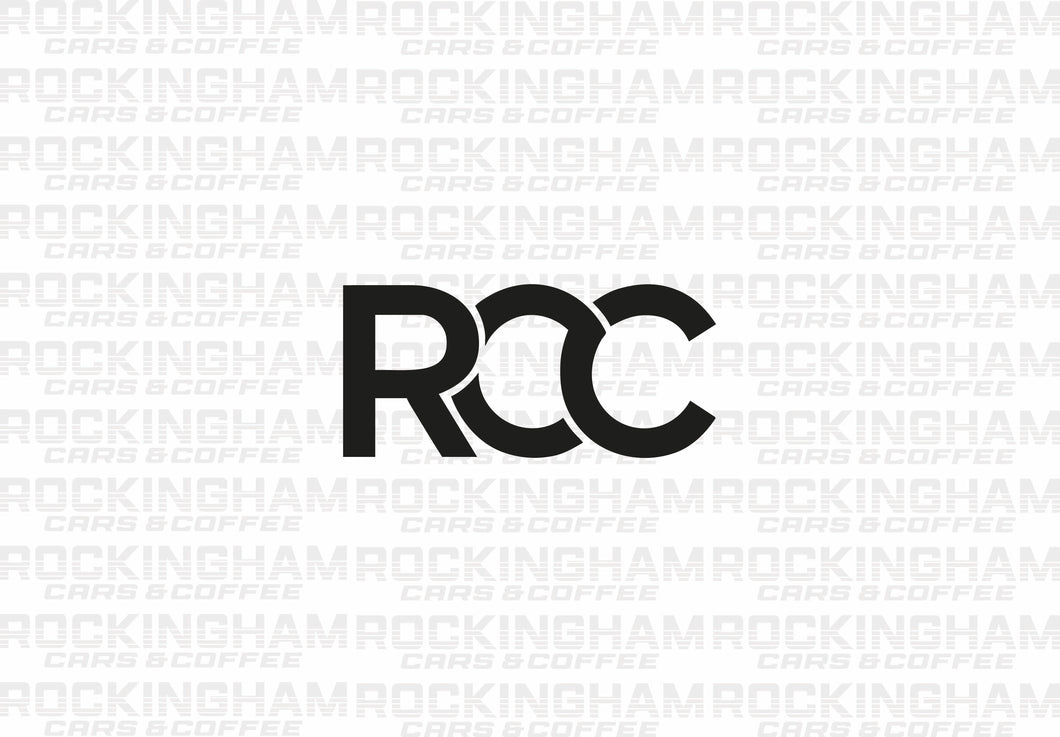 ROCKINGHAM CARS & COFFEE RCC STICKER - 2 PACK