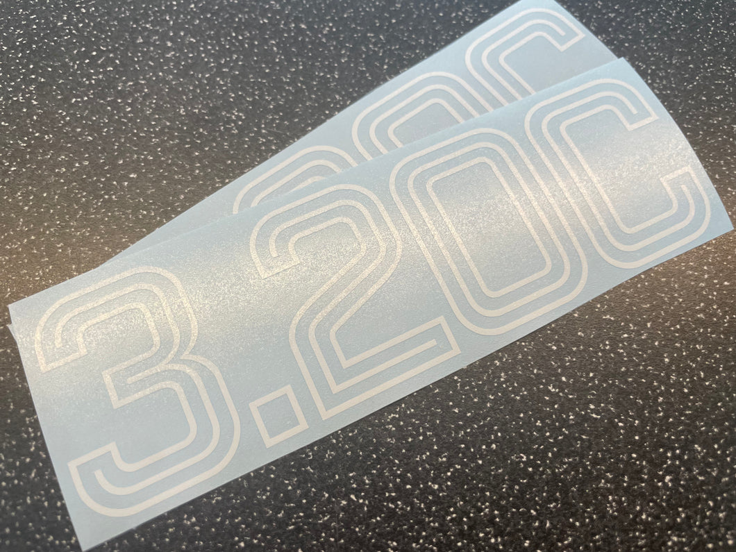 3.20C OUTLINE DECALS - 2 PACK