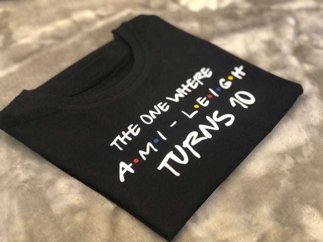 CHILDREN’S THE ONE WHERE NAME TURNS AGE TSHIRT
