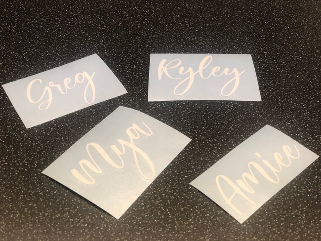 VINYL NAME STICKERS