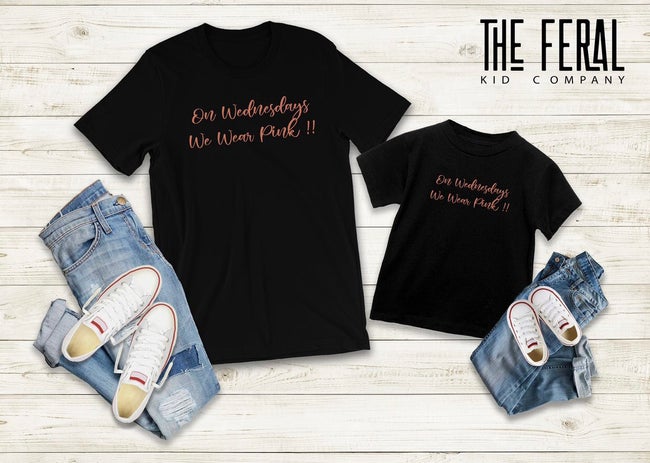 WEDNESDAYS WE WEAR PINK MINI & ME MAMA TSHIRT SET