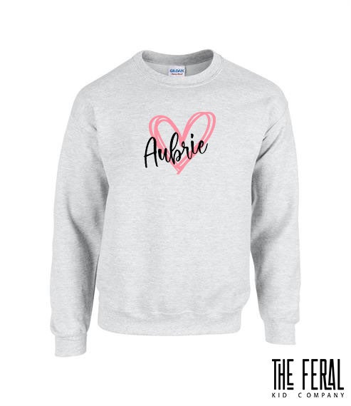PERSONALISED HEART SWEATSHIRT