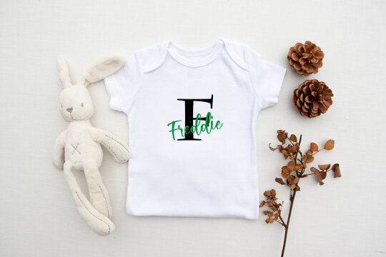 PERSONALISED LETTER BABY VEST