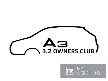 A3 3.2 OWNERS CLUB HATCHBACK DECAL 200MM
