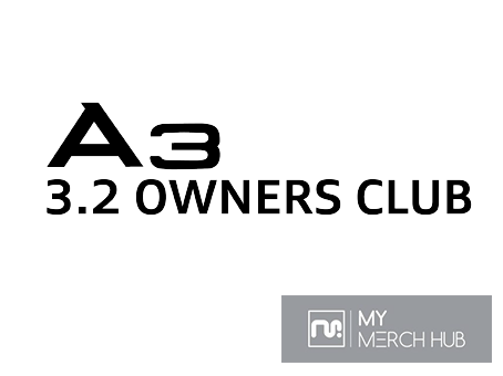 A3 3.2 OWNERS CLUB STRAIGHT DECAL 200MM - 2 PACK