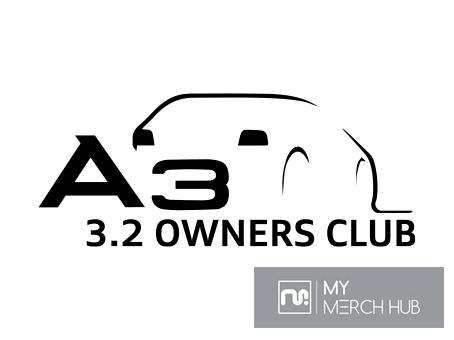 A3 3.2 OWNERS CLUB HATCHBACK REAR DECAL 200MM