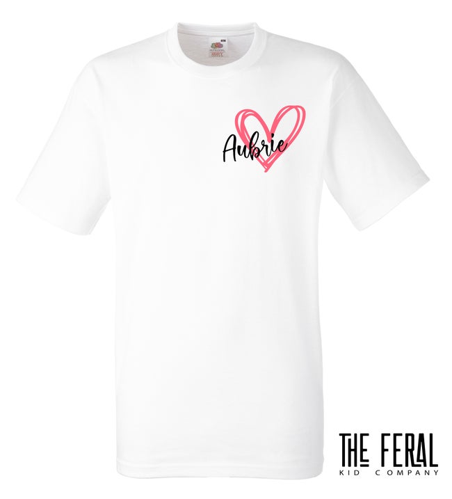 PERSONALISED HEART TSHIRT