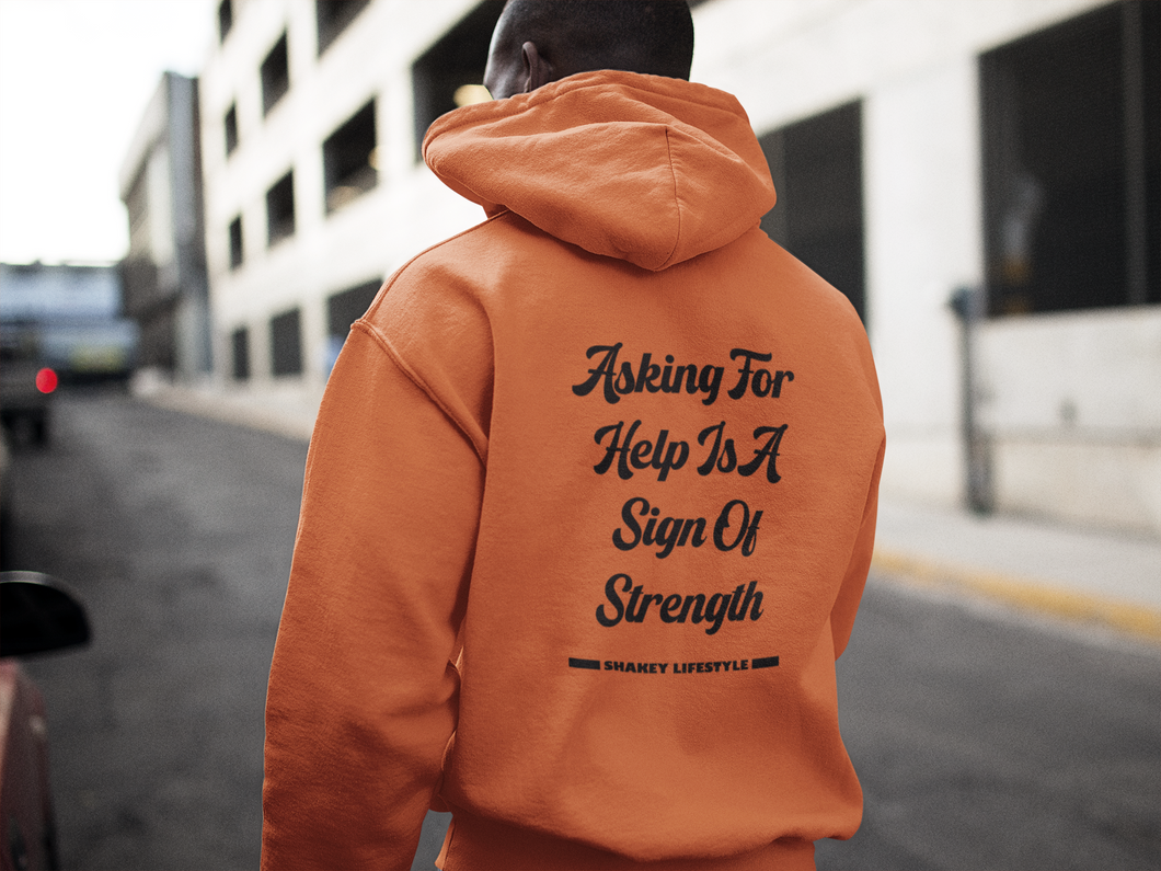 SHAKEY LIFESTYLE ASKING FOR HELP HOOD ORANGE