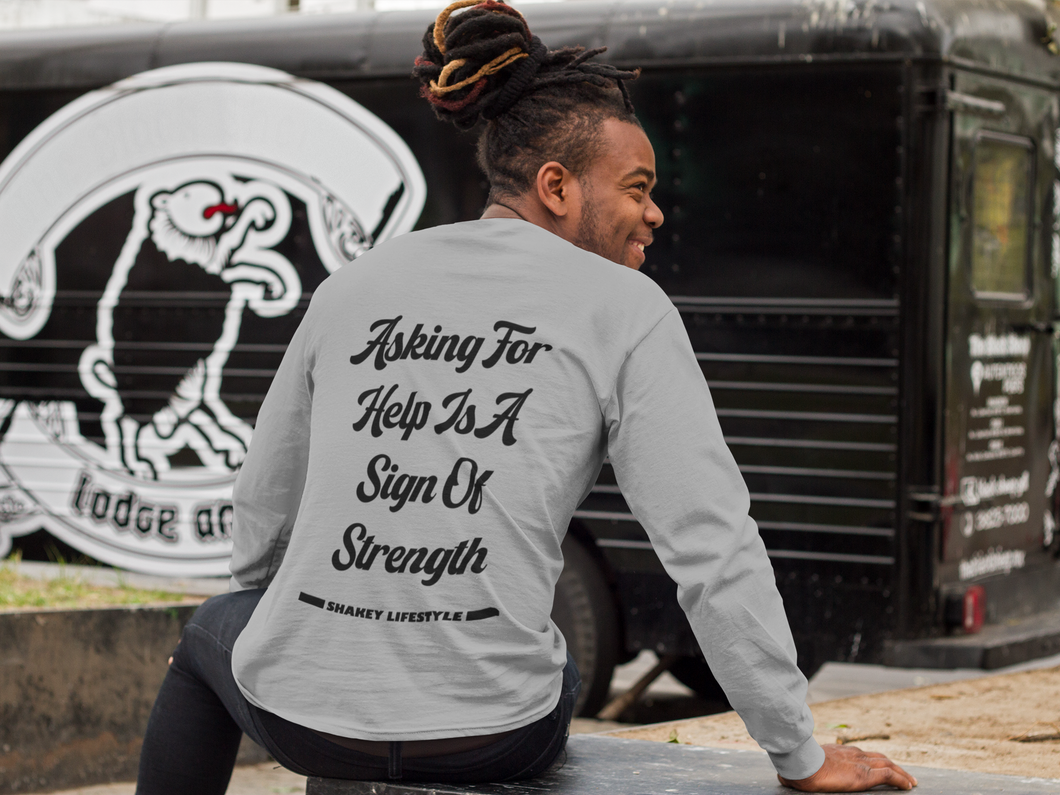 SHAKEY LIFESTYLE ASKING FOR HELP LONG SLEEVE TEE VARIOUS COLOURS