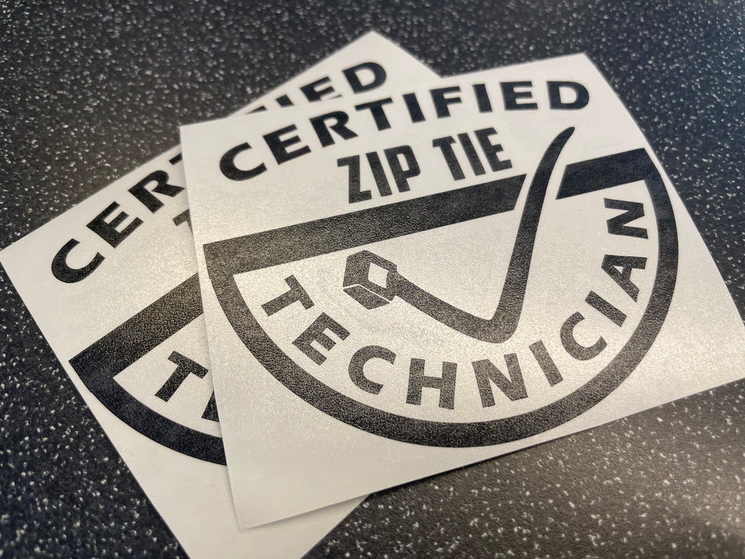 CERTIFIED ZIP TIE TECH VINYL