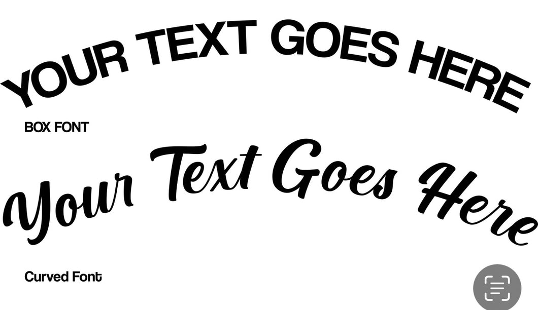 CURVED CUSTOM FRONT WINDOW DECAL