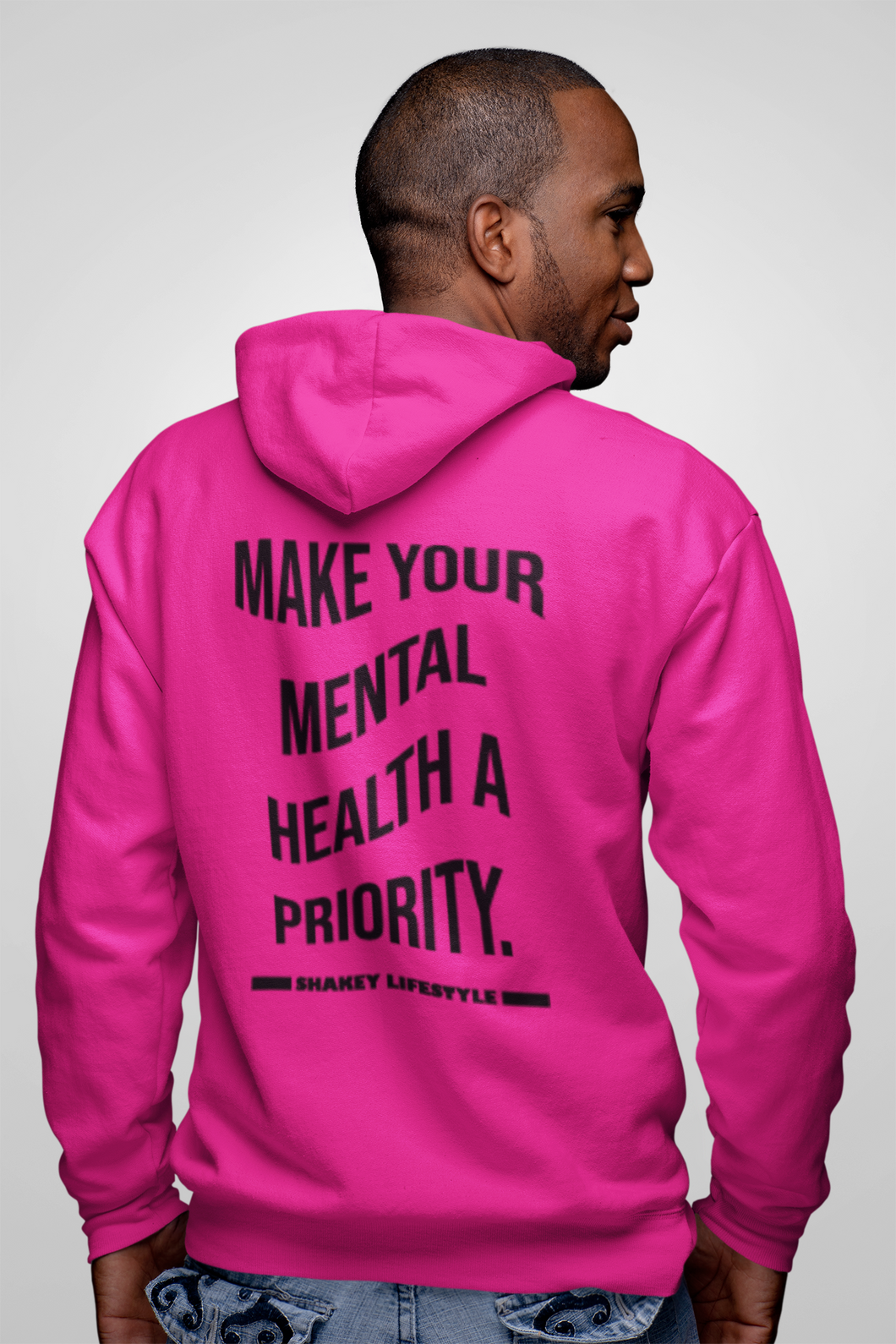 SHAKEY LIFESTYLE MENTAL HEALTH PRIORITY HOOD PINK