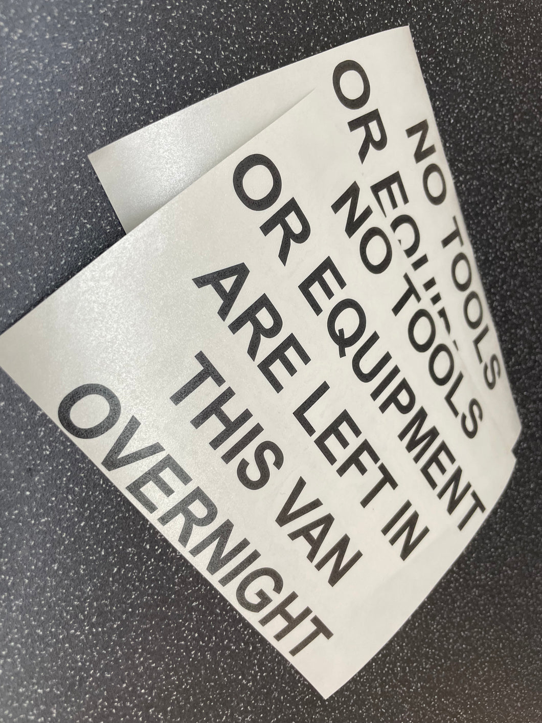 NO TOOLS ARE LEFT OVERNIGHT VINYL X 2