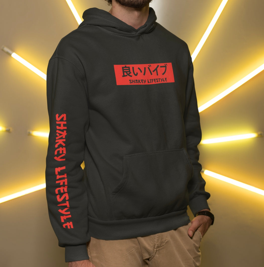 SHAKEY LIFESTYLE BLOCK HOODY BLACK